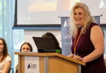 First-ever Microscopy Technician Training Program class graduates at Lam Research Military veteran, Portland State University civil engineering student and new Microscopy Program graduate Kristina Henry Hall remarks on her personal and professional growth during the hands-on lab training as her "fear quickly turned into fascination." Photo courtesy of Lam Research