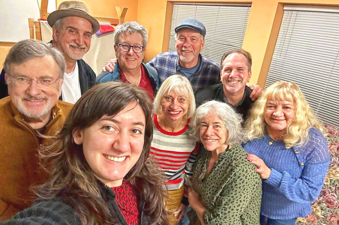 Crew back L-R: Steve Hotaling, John Bartholomew, John Knowles, Kraig Williams, Cindy Zimmerman Crew front L-R: Peter Bolger, Sophia Caruso, Jodi Johnson, Janet Vanoni.