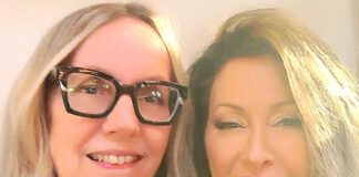 Tualatin Area Chamber of Commerce Annual Excellence in Business Awards Banquet Chamber Champion Jane Larsen (left), Jane Ink, with Tualatin Chamber of Commerce CEO Anneleah Jaxen.