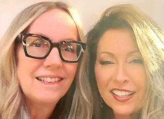 Tualatin Area Chamber of Commerce Annual Excellence in Business Awards Banquet Chamber Champion Jane Larsen (left), Jane Ink, with Tualatin Chamber of Commerce CEO Anneleah Jaxen.