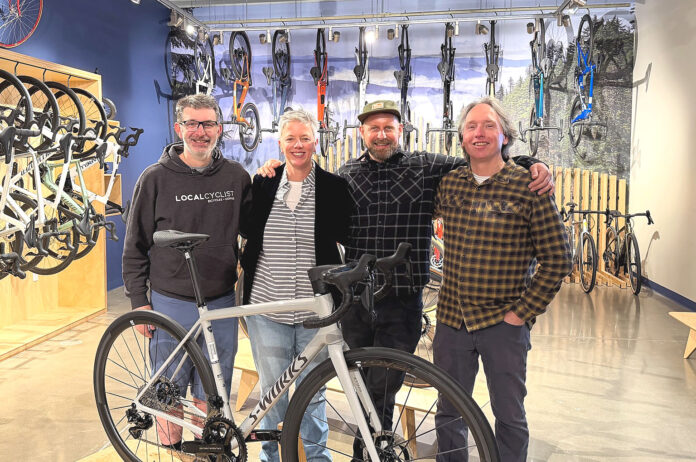 Business partners Joe Holcomb and Stacey Daley stand alongside Service Manager Kurt Eisley and business partner Ken McClenahan.