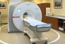 Legacy Meridian Park adds advanced MRI tech Installing the new MRI: A TMS9000-2 crane utilizing a 169-foot boom and 36,000 pounds of counterweight was required to maneuver the scanner’s 8,779-pound magnet into the medical center.