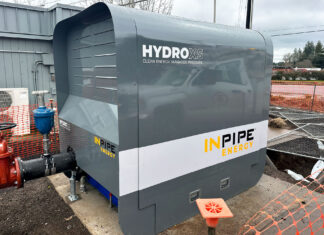 Tualatin Hydro Turbine operating soon; summer ribbon cutting planned Tualatin’s new Hydro-Turbine sitting at the Tualatin City Services Facility. The machine is set to start producing 250,000 kilowatts hours of energy each year.