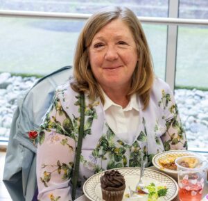 A woman at the City of Tualatin Bite of Love.