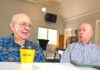 Tualatin Historical Society Celebrates 100 Years of Heritage Center Building Norm Parker (left) and Larry McClure discuss the history of the Tualatin Heritage building, which used to be a Methodist Church, with Tualatin Life.