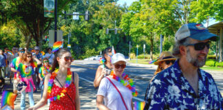 Tualatin Valley Pride Returns to the Commons for a Vibrant Celebration People walking at the Tualatin Pride Stride