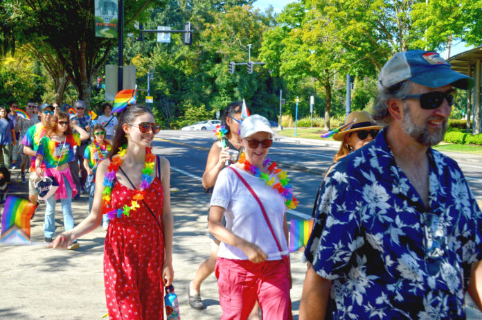 People walking at the Tualatin Pride Stride