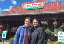 Tualatin Farms Divided on State Farm Store Bill Lee Farm Teagan Lee Milera and Annie Lee standing in front of Lee Farms on April 16, 2026.