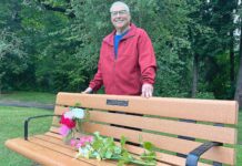 Former Tualatin Mayor Memorializes Wife with Ibach Park Bench Steve Stolze drove up from Redmond, Ore. to attend the unveiling of his late wife’s memorial park bench in Ibach Park on May 29, 2026.