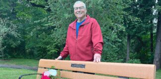 Former Tualatin Mayor Memorializes Wife with Ibach Park Bench Steve Stolze drove up from Redmond, Ore. to attend the unveiling of his late wife’s memorial park bench in Ibach Park on May 29, 2026.