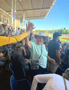 People on a Juanita Pohl Center trip to a game