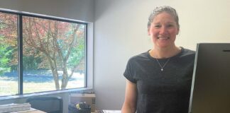Juanita Pohl Center Reopening After Renovation Sara Sheperd standing in her new Juanita Pohl Center office on June 12, 2026.