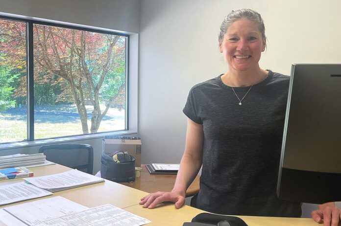Sara-Sheperd Sara Sheperd standing in her new Juanita Pohl Center office on June 12, 2026.