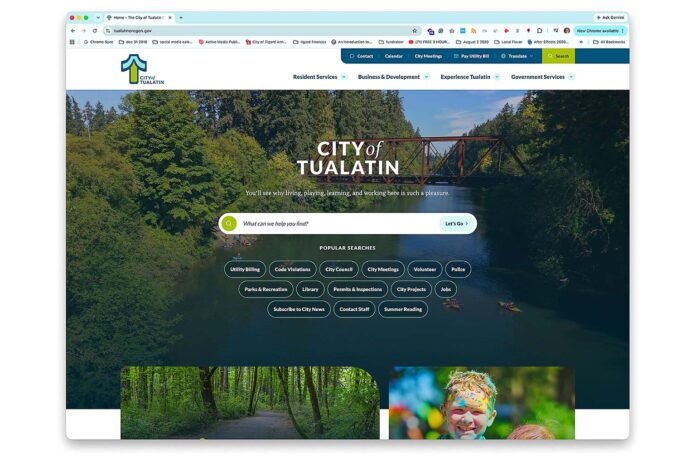The City of Tualatin’s new website features an intuitive navigation structure, enhanced accessibility for a wider range of users, and a modern platform built for continuous improvement.