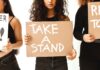 Why not be an Advocate for your own city? Women holding Take A Stand Signs