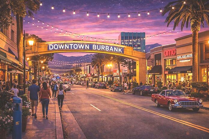 downtown-burbank Revitalized Downtown Corridor, Burbank CA.