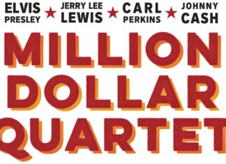 Million Dollar Quartet Rocks Broadway Rose Theatre Million Dollar Quartet logo.