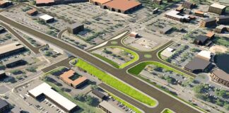 ‘90th will be the new bottleneck’: Analysis of Tualatin Sherwood Road Crossing Illuminates Few Paths Forward Southernly Alignment: A rendering presented to Tualatin City Councilors shows a realigned Tualatin-Sherwood Road extending over Boones Ferry Road and the Portland and Western Railroad.